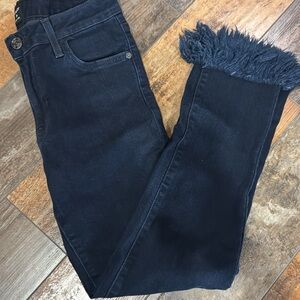 Just Black Navy Fringed Hem Women's Jeans